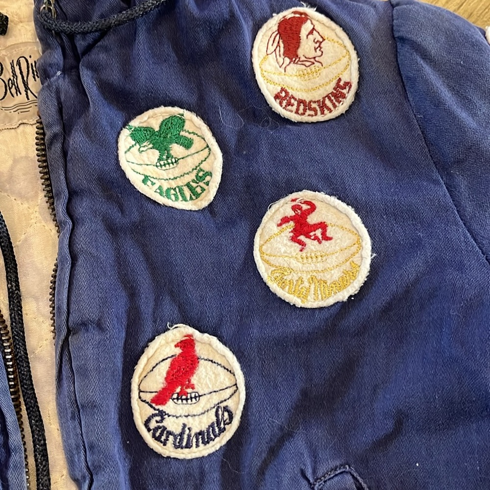 RARE VINTAGE 60’s toddler football team patch jacket, team collectible patches - Picture 5 of 7